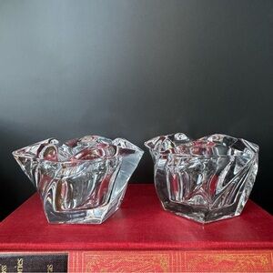 Star shaped glass, windswept, votive, tea light candleholders discontinued